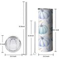 thumbnail image 5 of 20oz Fall Pumpkin Skinny Tumblers Stainless Steel Tumbler with Lid and Straw,Vacuum Insulated Double Wall Travel Tumbler Cups with Cleaning Brush for Coffee,Tea, 5 of 6