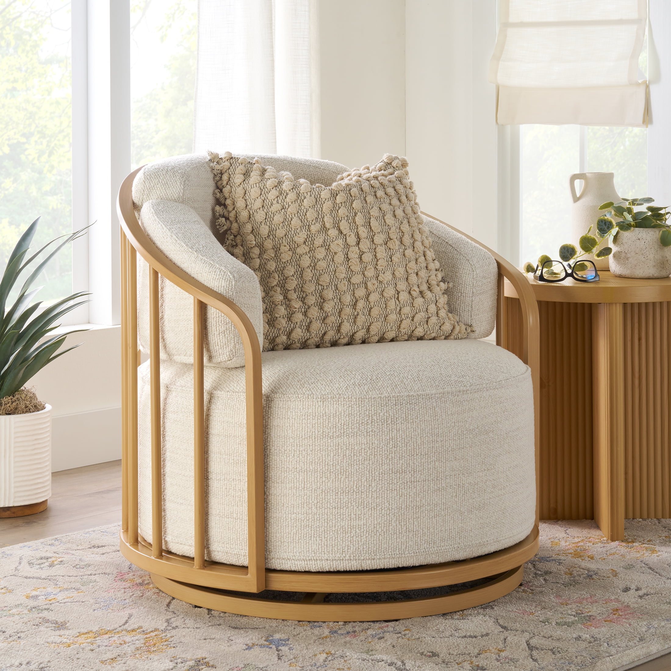 チェア スラットバックチェア ルーバー ガーデニング シャビーシック Free Shipping! Better Homes & Gardens Lillian Swivel Birdcage