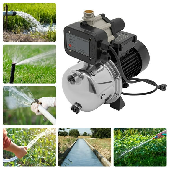 1.5 HP 115V Shallow Well Pump Garden Booster Jet Pump With Controller 1200 GPH for Farmland Irrigation