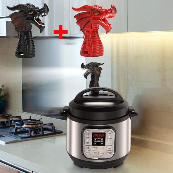 WIFKLSIIPG Fire-Breathing Dragon Steam Release Steam Diverter for Pot Pressure(Black)