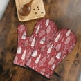thumbnail image 5 of Cute Oven Mitts,Red Christmas Village Pattern Oven Mitt 2-Pack Set,Kitchen Gloves for Oven,Heat Resistant Oven Mitts 7.7"x12", 5 of 7