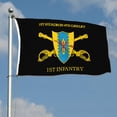thumbnail image 2 of Dutern Double Sided 1st Squadron 4th Cavalry Flag Banner 3 Ply with Brass Grommets 2x3 Feet, 2 of 5