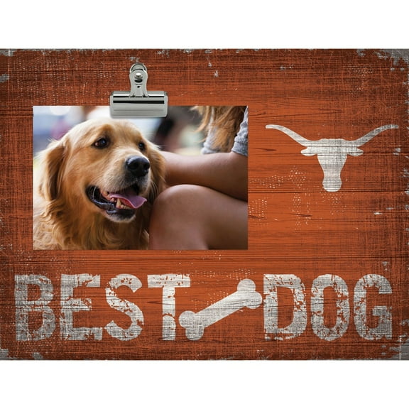 Texas Longhorns 10.5" x 8" Best Dog Clip Photo Frame