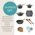 thumbnail image 4 of The Pioneer Woman Prairie Signature 14-Piece Cast Aluminum Cookware Set, Charcoal, 4 of 17