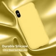 thumbnail image 4 of Designed for iPhone X Case, XS Case, Silicone Ultra Slim Shockproof Phone Case with [Soft Anti-Scratch Microfiber Lining], 5.8 inch, Yellow, 4 of 13