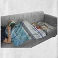 thumbnail image 6 of Airport Soft Flannel Fleece Throw Blanket, Transportation Cartoon Composition of Loading Freight Containers in Cargo Plane, Cozy Plush for Indoor and Outdoor Use, 70" x 90", Multicolor, by Ambesonne, 6 of 6