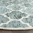 thumbnail image 3 of Safavieh Himalaya Carmella Distressed Wool Area Rug, Turquoise/Ivory, 6' x 6' Round, 3 of 7