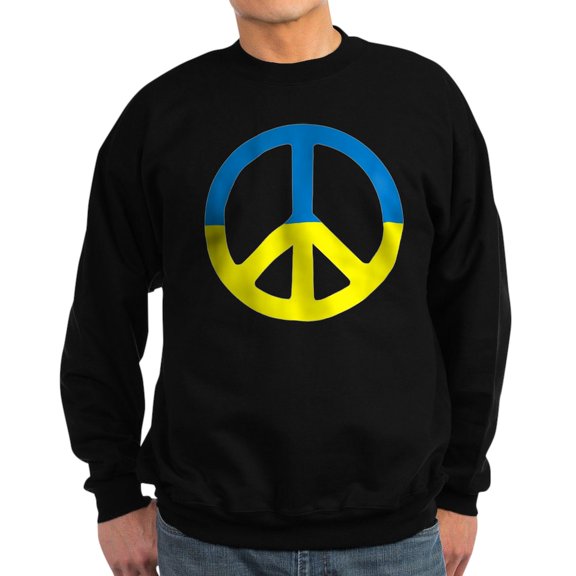 CafePress - Peace In Ukraine. Stand With Ukraine. S Sweatshirt - Classic Crew Neck Sweatshirt