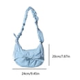 thumbnail image 2 of Bolso de hombro a la moda para mujer bolso de mano elegante con lazo de Color sólido bolso para exteriores para mujer, 2 of 9