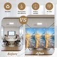 thumbnail image 5 of Summer Beach Window Privacy Film, Sunset Ocean Coastal Nautical Static Cling UV Sun Blocking Heat Control Window Tint Day and Night, Non-Adhesive Reusable One Way Windows Privacy Cover 35.4''x78.7'', 5 of 7