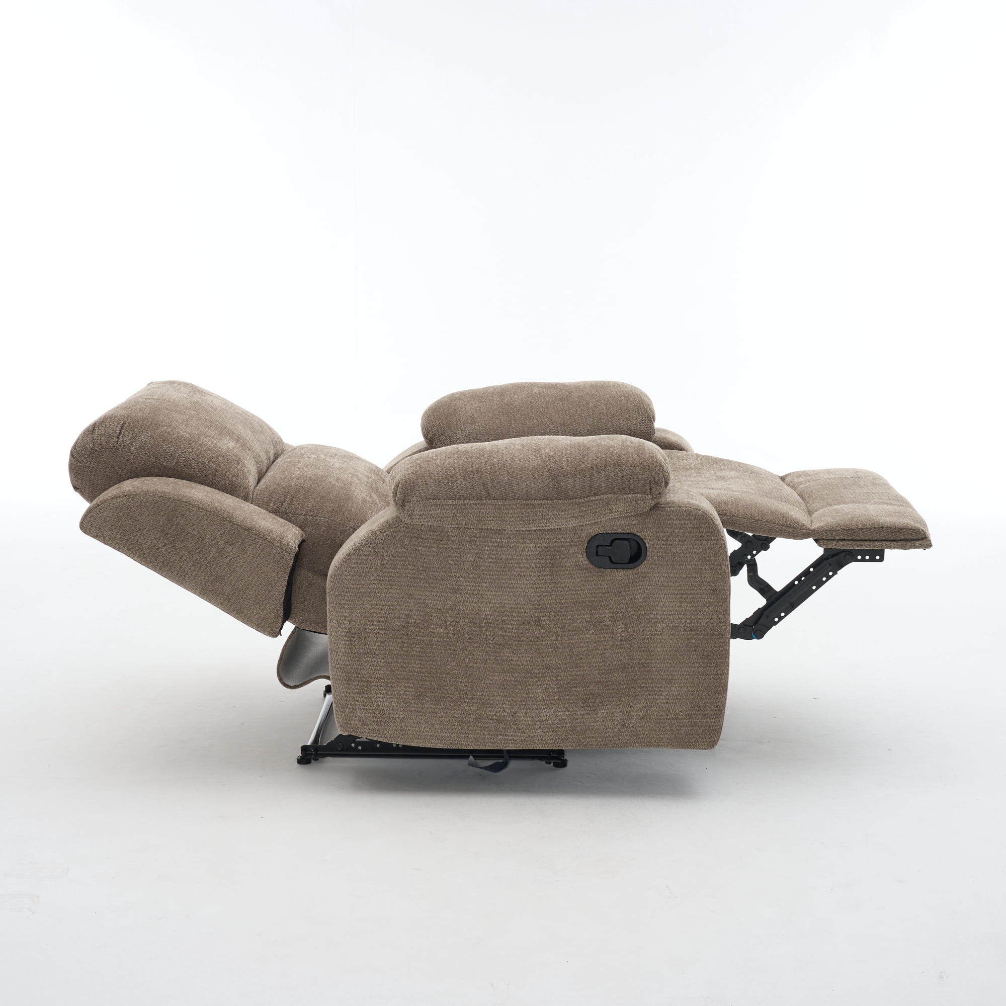 Leumius Recliner Chairs for Living Room, Manual Reclining Chair Single Sofa, Ergonomic Lounge Chair with Rocking Function,400LB Capacity, Adjustable 110°-170° Lounge Chair for Bedroom,Khaki