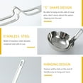 thumbnail image 4 of KitchenTrend 2-piece 18/0 Side Rest Hanging Ladle & Slotted Spoon Strainer Set with Unique S-Curved Handles, Stainless Steel, 4 of 11