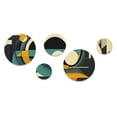 thumbnail image 2 of Designart "Mid-century Retro Dimensions I" Modern Midcentury Metal Wall Art Set of 5 Piece, 2 of 5