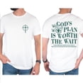 thumbnail image 2 of Christian Gods Plan Is Worth The Wait Graphic T-Shirt for Men and Women, 2 of 6