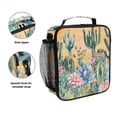 thumbnail image 2 of ALAZA Cactus Flowers on Orange Background Lunch Box Insulated Lunch Bag Reusable Thermal Cooler Tote School Picnic, 2 of 6