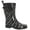 Multi Rainbow Combo, variant on Ombre Python Printed Rubber Mid Calf Women Rain Boot