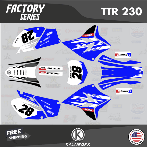 Kalair GFX Graphics Kit for Yamaha TT-R230 (2005-2023) Factory Series