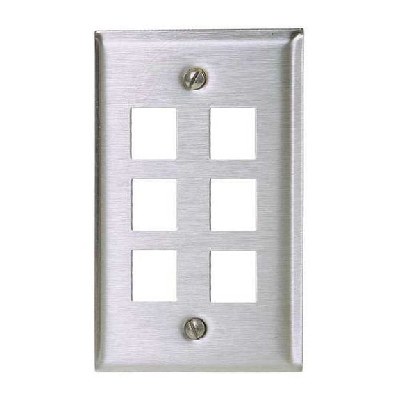 Hubbell - Plate Wall Ss 1-G 6Port