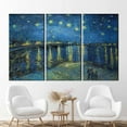 thumbnail image 3 of Reproduction Artwork, Starry Night Over The Rhone Poster, The Rhone Poster, Starry Night Over The Rhone, Home Decor Wall Art, Canvas Wall Decor - White Framed, 3 of 9