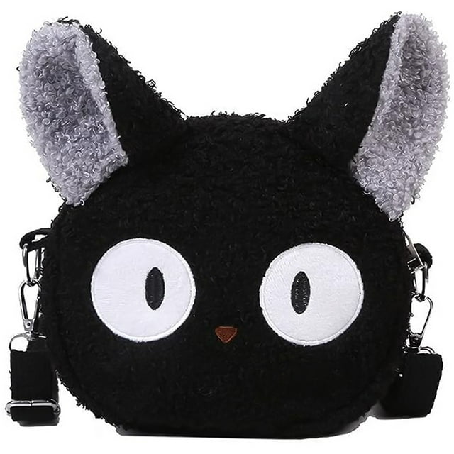 Monedero con forma de gato para niñas, bolso bandolera de peluche de anime kawaii, regalos con temática de gatos para niñas, minimonedero novedoso para niñas adolescentes, artículos de moda