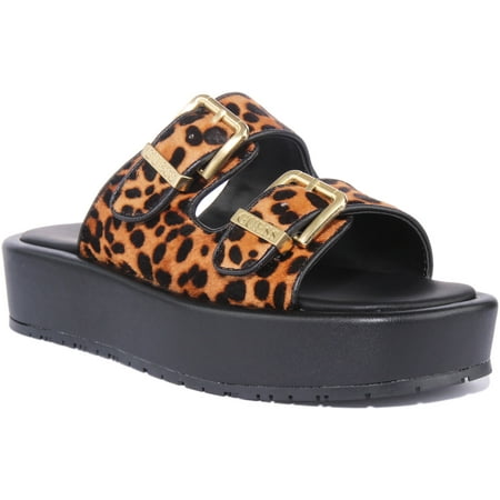 

Guess Ramod Women s Faux Leather Platform Sandals In Leopard Size 9.5