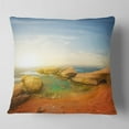thumbnail image 2 of Designart 18" x 18" Blue Polyester Throw Pillow, 2 of 5