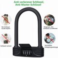 thumbnail image 4 of HLONK U Shaped Bike Lock  4 Digit Code Bike Lock  Resettable Combination Anti Theft Lock for Bike/Scoote/Motorcycle/Bicycle/Door, 4 of 5