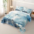 thumbnail image 3 of Erosebridal Teens Ocean Beach Quilt King,White Nautical Lighthouse King Coverlet Set for Boys Girls, 3 of 7
