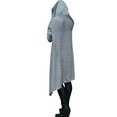 thumbnail image 3 of FASHIONWT Women Long Sleeve Pile Collar High-Low Hoodies Top Irregular Solid Color Long Sweatshirt, 3 of 4