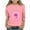 Pink-14, variant on Ugoldhm Girls T Shirts Round Neck Pink Ribbon Printed Tops Breast Cancer Awareness Blouse
