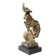 thumbnail image 4 of Estatua hecha a mano de resina Adorno de escultura de arte abstracto Decoración de escritorio de oficina en casa, Oro Eigraketly HA8283-02B, 4 of 6