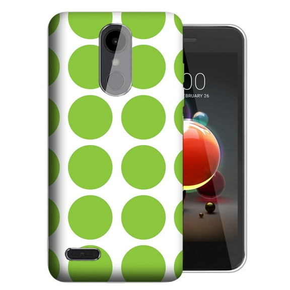 MUNDAZE LG Stylo 5 Green Polkadots Design Phone Case Cover