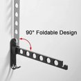 thumbnail image 2 of Wall-mounted clothes rack, wall-mounted hanger drying rack, 90-rotation wall-mounted foldable clothes rack (black, 1), 2 of 4