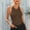 Coffee, variant on Giftesty Tank Tops for Women Summer Women Solid Color Round Neck Pocket Sleeveless Casual Tee Tops Tank