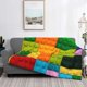 thumbnail image 2 of Fotbe Colorful Building Blocks Manta de Franela con Estampado, Manta Ultrasuave para Cama, Sofá, Auto, Hipoalergénica y Antibolitas-60"x50", 2 of 6