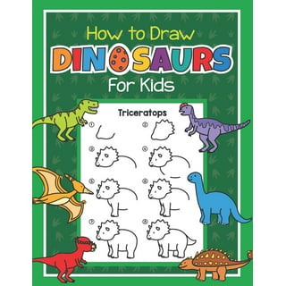 Watercolor Coloring Book Kids: (Vol.11: Dinosaurs with Fun Facts) 12 Adorable Coloring Pages + 12 Inspiring Reference Pages for Kids to copy. A