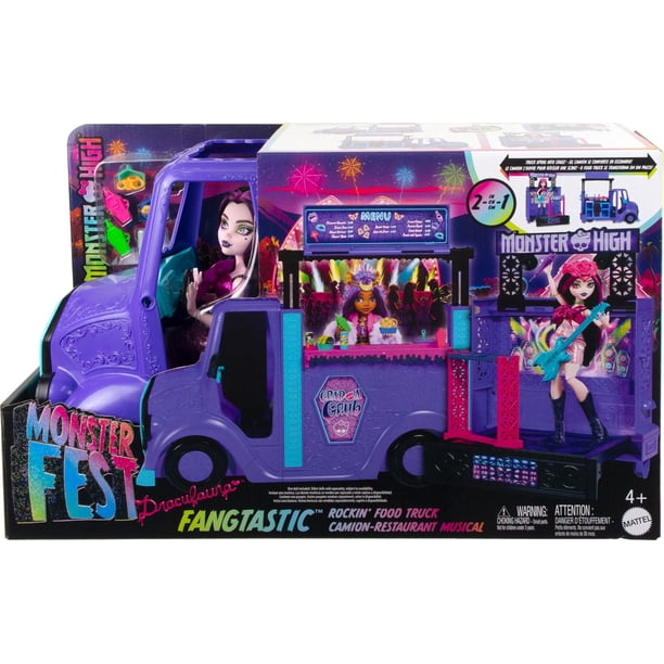 Monster High Draculaura Doll and Fangtastic Rockin' Food Truck