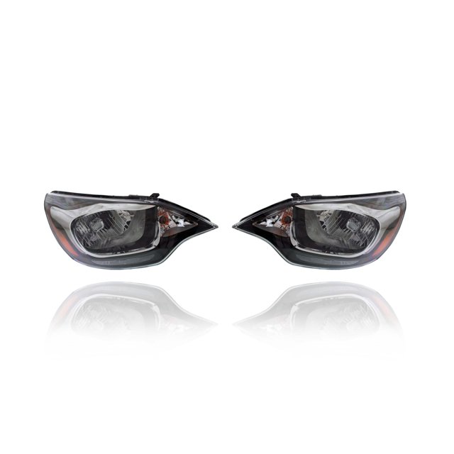 Headlight Assembly - Cooling Direct Fit/For 921021W100, 921011W100 12-17 Kia Rio Sedan - Without LED Position, Pair, Left Driver + Right Passenger Set, NSF