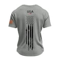 thumbnail image 4 of Hogleaql 4th Of July Shirts for Men Crew Neck Patriotic Tee Top Short Sleeve USA Flag Independence Day Graphic Men's Casual Tee Tops Light Gray 2XL, 4 of 4