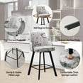 thumbnail image 6 of FIRAVOE Bar Stools Set of 2, 26" Swivel Counter Height Bar Stools with High Back, Linen Kitchen Barstools Counter Height for Kitchen Island (Beige (Nautical Print), 2PCS 26" Counter Stools), 6 of 6