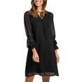 thumbnail image 3 of VISgogo Vestido Corto Mujer, Color Sólido Escote en V Manga Larga Amarre Volante Suelto Una Pieza para Primavera Otoño, S/M/L/XL VISgogo moda, 3 of 9