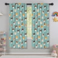 thumbnail image 5 of Blackout Kids Curtains,Multicolor Cat Head Teal Pattern Children's Insulated Curtains Set Of 2,Bedroom Essentials,Toddler Room Decor 42"x63", 5 of 5