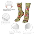 thumbnail image 3 of Xecao Cartoon Fire Truck Print Fashion No Heel Casual Crew Socks Cushioned Breathable for Men Women - Moisture wicking,Not easy to fade Suitable for daily, 3 of 7