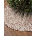 thumbnail image 2 of Red Floral Christmas Tree Skirt 36 Inches Large Christmas Skirt Tree, Modern Vintage Flowers Pastoral Botanical Tree Skirt Christmas Decorations for Fireplace Party Holidays Indoor Outdoor, 2 of 7