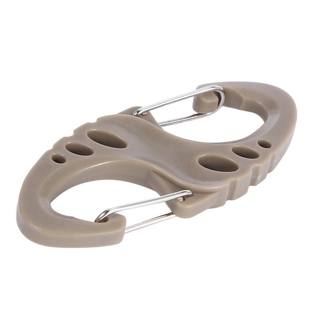 Llavero Montañismo Llavero Montañismo Camping Mosquetón 8 S Shape Snap Biner Clip Hebilla para colgar para acampar al aire libre (L) (Barro)