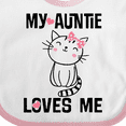 thumbnail image 4 of Inktastic My Auntie Loves Me Girls Baby Bib, 4 of 4
