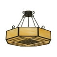 thumbnail image 3 of Meyda Tiffany 123525 32.25" W Lakeside Octagon Semi-Flushmount Ceiling Fixture - Bronze, 3 of 6
