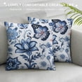 thumbnail image 3 of Pillow Cover Throw Pillow Covers Blue Floral Decorative Outdoor Pillow Cases Square Cushion Case for Bedroom Living Room Sofa Couch Home, 3 of 5