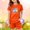 C-Orange255, variant on JIAYUE Kids Easter Outfit Sets For Boys Girls Cartoon Print Short Sleeve Crew Neck Pull-On T Shirt Shorts Comfy Cozy For Child Casual Activities Playwear