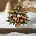 thumbnail image 5 of Flocking Beads Mini Christmas Tree Ornament, Desktop Small Tree with Sturdy Base, Red Coffee Rose Gold Color Options, for Table Decor and Indoor Holiday Setup, 5 of 6